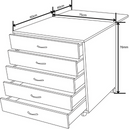 Horn 5- Drawer Unit